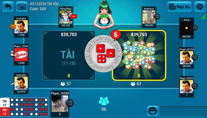 Choi game bai Tai xiu online doi ngay qua cuc khung