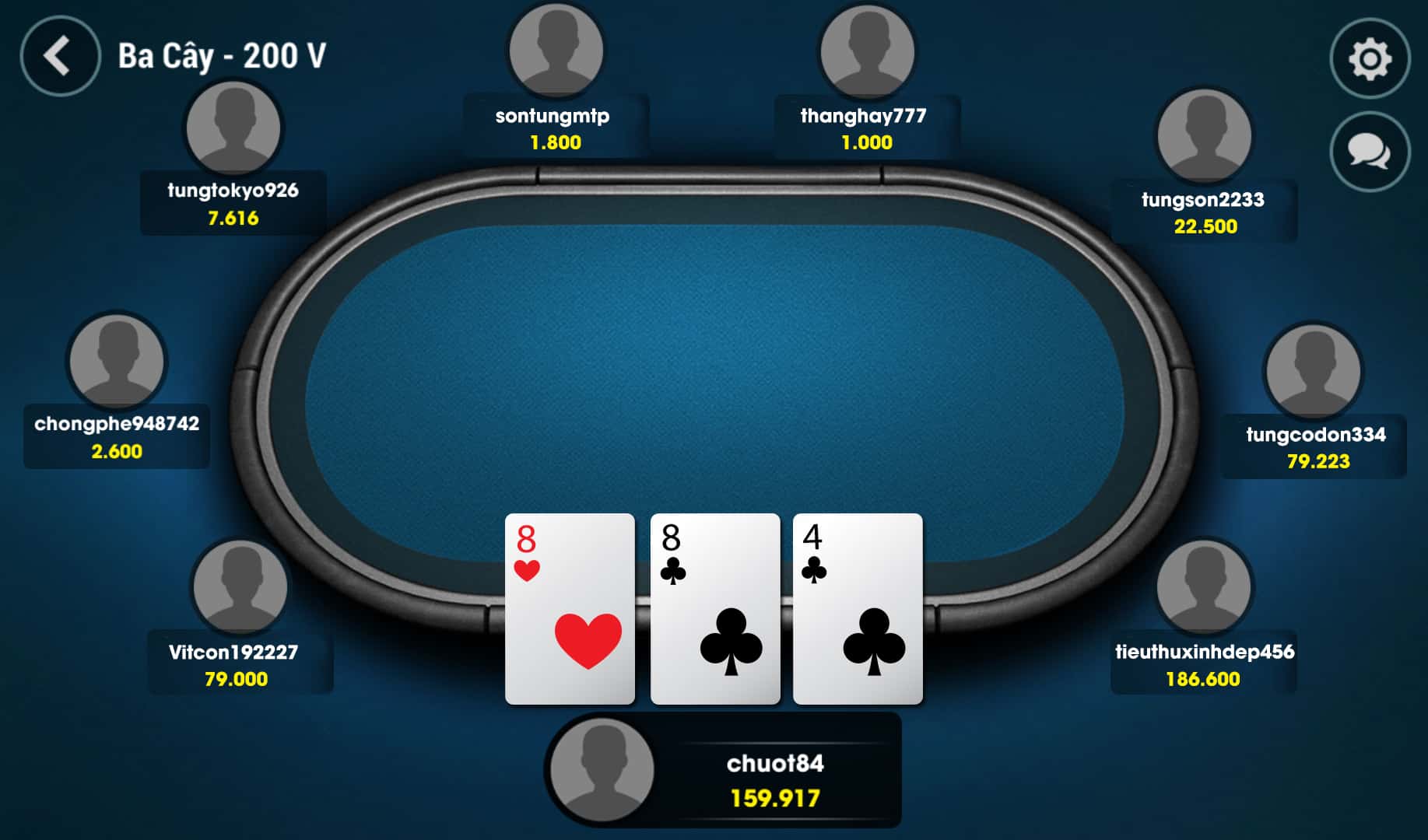 Giao dien web va dien thoai cua game bai baccarat - Hinh 2